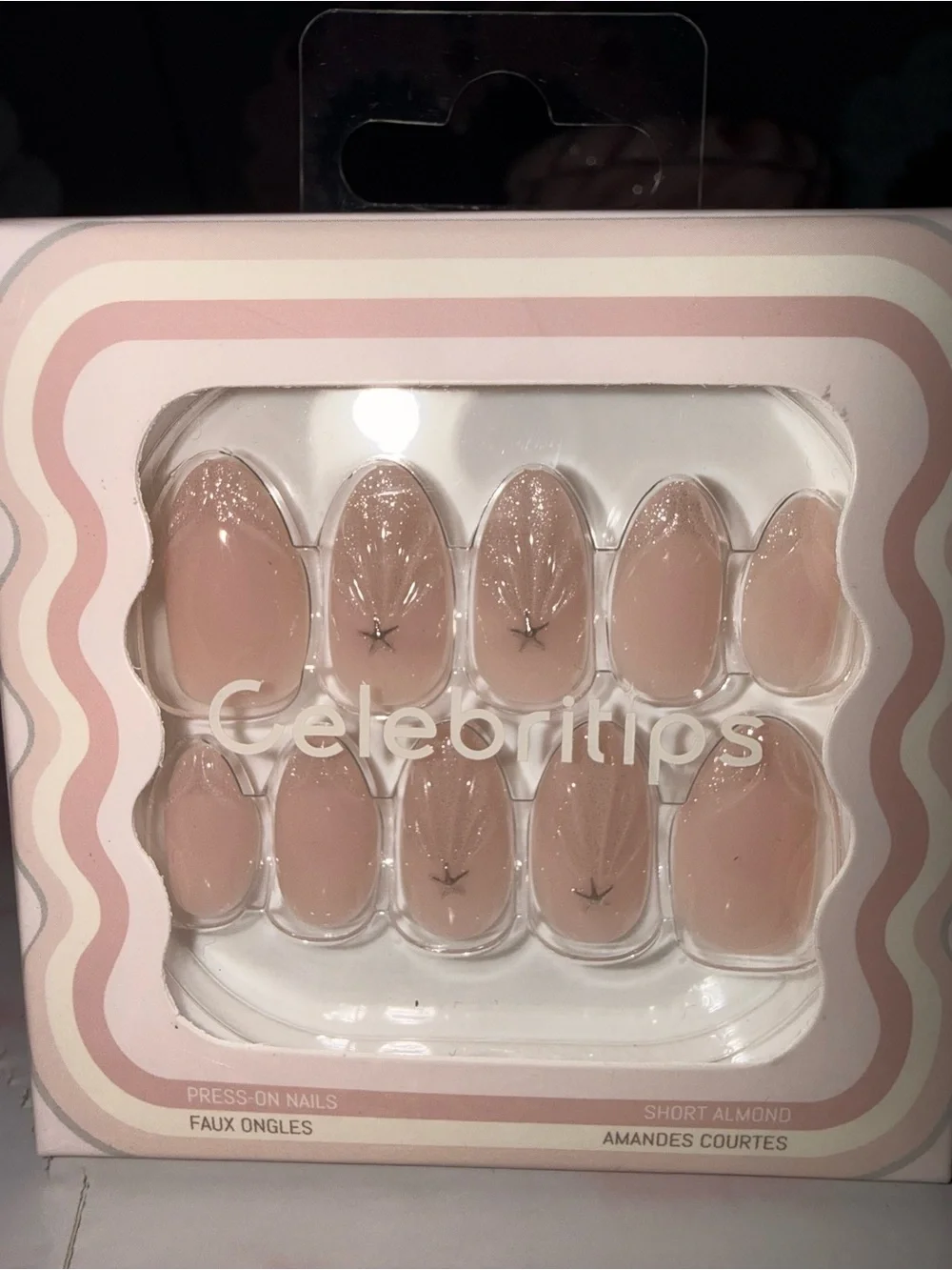 Celebrityps “Princess By the Sea” Short Almond Press-On Nails in Nude Pink
